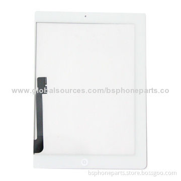 High Copy Touch Digitizer Screen with Home Button Flex and Adhesive for iPad 3, White